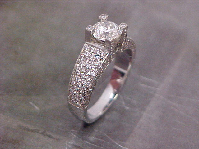 diamond encrusted engagement ring