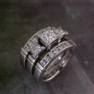 triple band diamondengagement ring