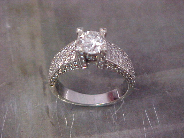 encrusten 19k diamond engagement ring