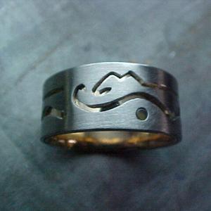 Calgary inspired custom wedding ring for the calgary stampede