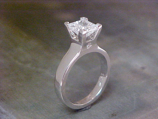 diamond 14k white gold engagement ring by sean ferguson