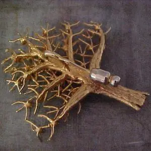 custom jewellery gold tree broach