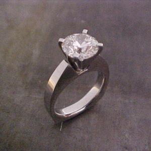 custom engagement ring with very large center diamond