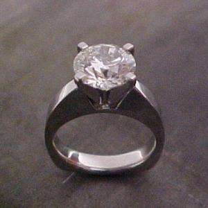custom engagement ring with large center diamond