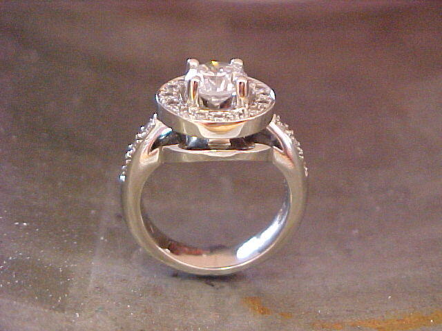 custom engagement ring with halo setting