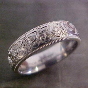 custom engraved intricate wedding band