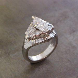 custom tiara inspired ring with diamonds