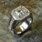 asscher cut halo engagement ring