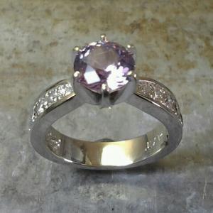 light blue sapphire wedding 6 prong ring