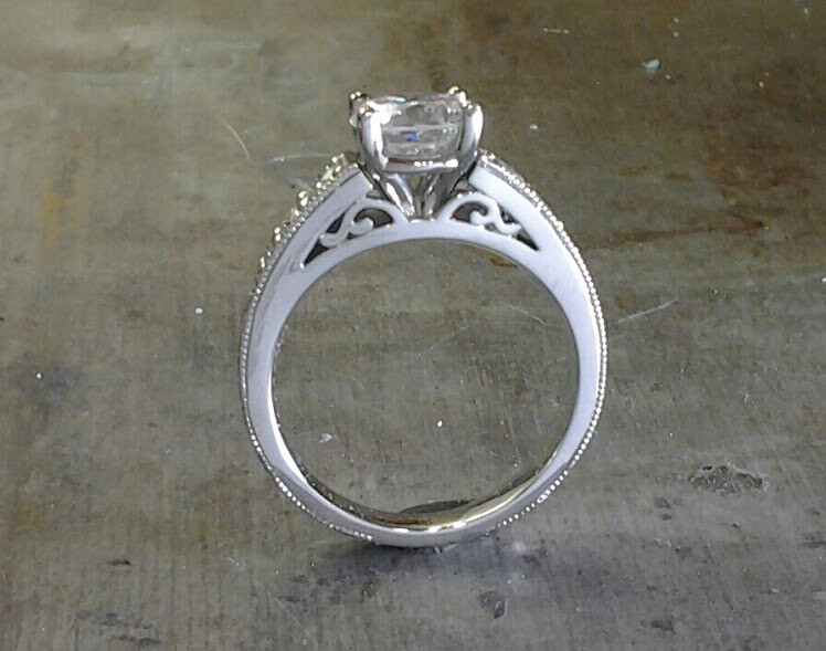 filigree 19k engagement ring