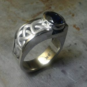 celtic oval sapphire engagement ring