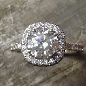 top vie soft square engagement ring