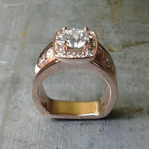 rose gold remake with customer diamonds