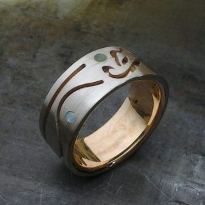 calgary and foothills symbol men's family wedding band family