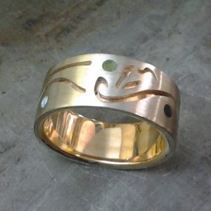calgary and foothills symbol men's family wedding band family