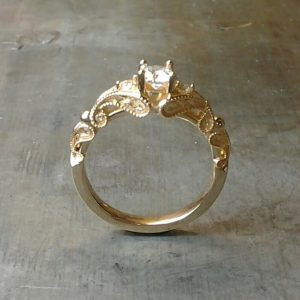 art deco diamond engagement ring