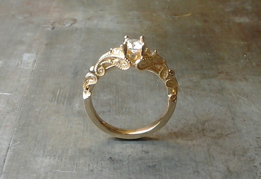 art deco diamond engagement ring