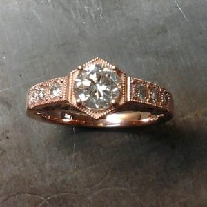 Vintage yellow gold engagement ring