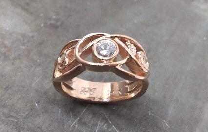 Celtic inspired wedding ring