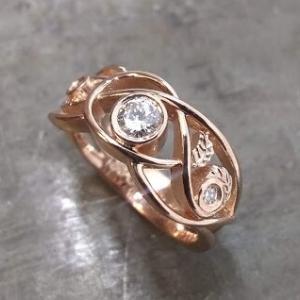 Celtic inspired gold wedding ring