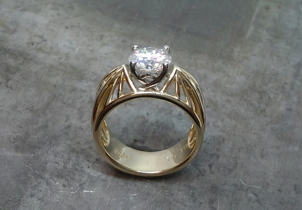 Rose gold engagement ring