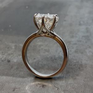 6 prong custom engagement solitaire ring